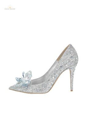 Women's Crystal Rhinestone Pointed Toe Stiletto High Heels Wedding Pumps